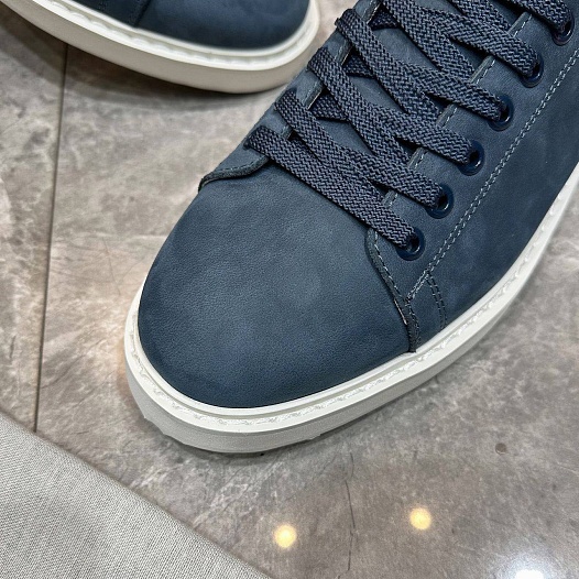 Мужские кроссовки Brunello Cucinelli nubuck calfskin - Blue   