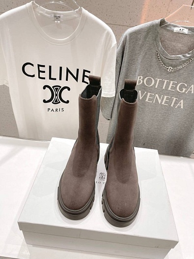 Женские замшевые ботинки Brunello Cucinelli Premium - Brown   