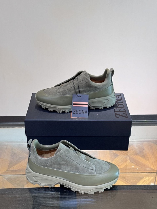 Мужские кроссовки Zegna Triple Stitch Monte - Green