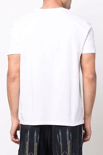 Мужская белая футболка Etro Pegasus logo   