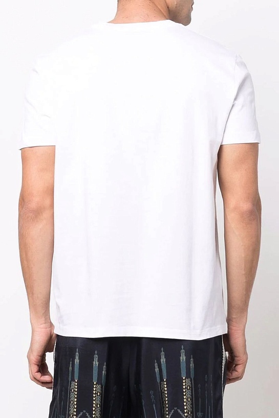 Мужская белая футболка Etro Pegasus logo