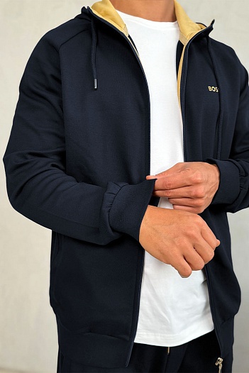 Мужская тёмно-синяя кофта Hugo Boss   