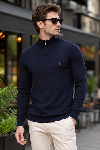 Мужская кофта Роlо Ralрh Lаurеn half-zip - Navy   