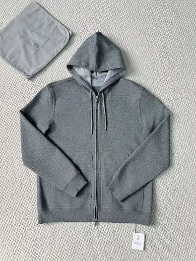 Кофта на молнии Brunello Cucinelli Premium - Grey   