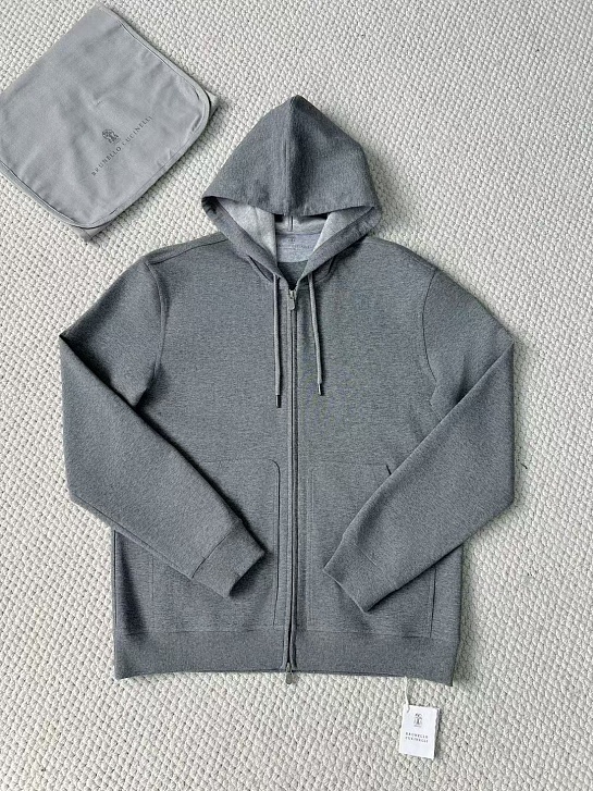 Кофта на молнии Brunello Cucinelli Premium - Grey