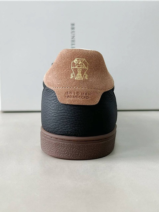 Мужские кожаные кроссовки Brunello Cucinelli Premium