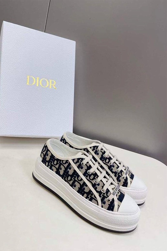 Женские кеды на платформе Dior Walk'n' - Beige