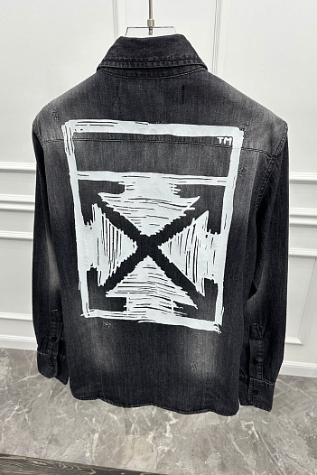 Джинсовая рубашка Off-White Arrows - Black   