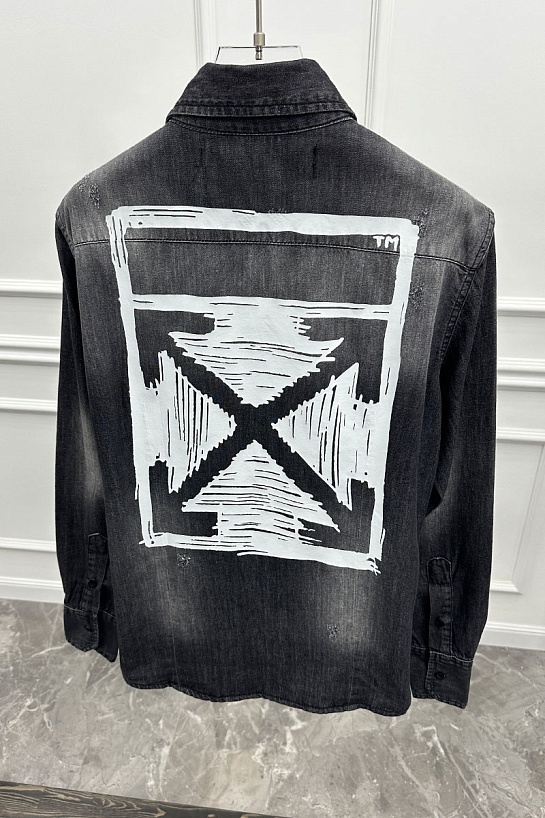 Джинсовая рубашка Off-White Arrows - Black
