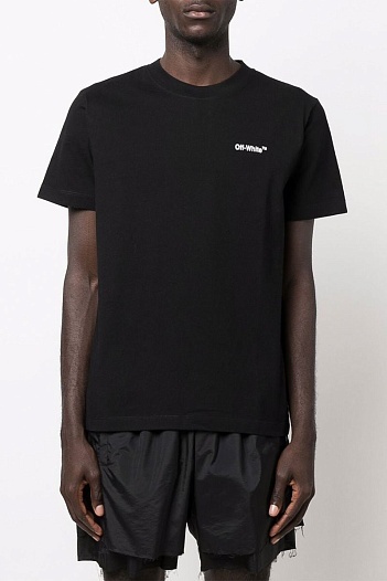 Оверсайз футболка Off-White Wave Diag print - Black   