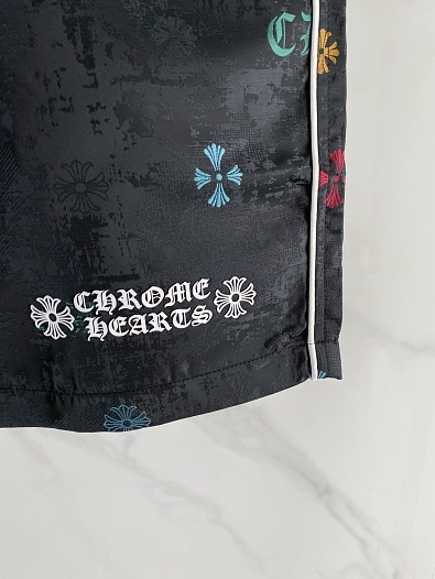 Мужские чёрные шорты Chrome Hearts premium   