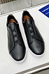 Чёрные кожаные кроссовки Ermenegildo Zegna
