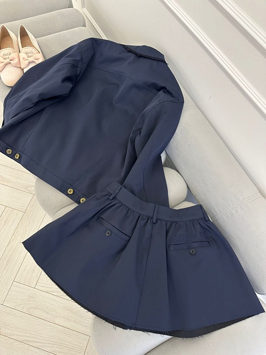 Женский синий костюм MIU MIU