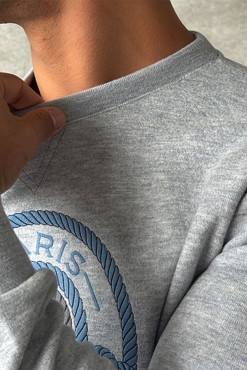 Мужской свитшот Hermes серого цвета   