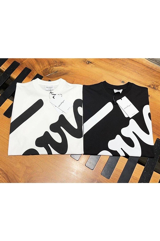 Мужская футболка Salvatore Ferragamo белого цвета