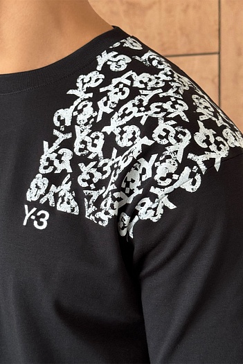 Мужская чёрная футболка Y-3 Yohji Yamamoto   