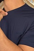Мужская тёмно-синяя футболка Zegna logo-embroidered