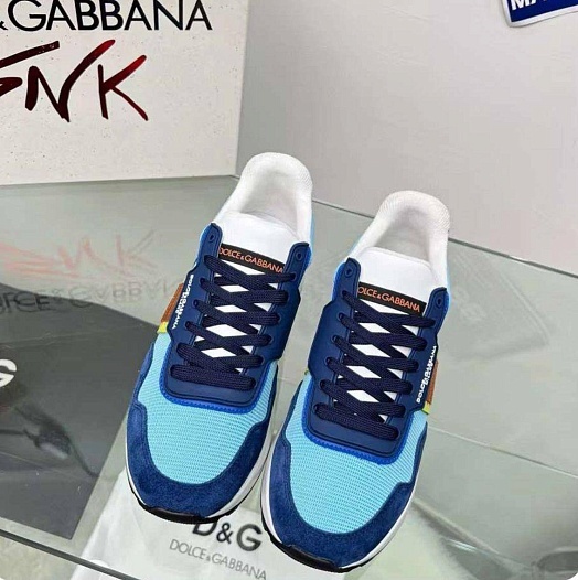 Женские комбинированные кроссовки Dolce & Gabbana - Blue / White   