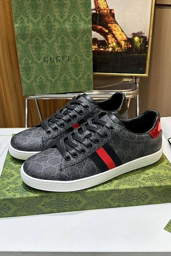 Мужские кроссовки Gucci Ace - Grey   