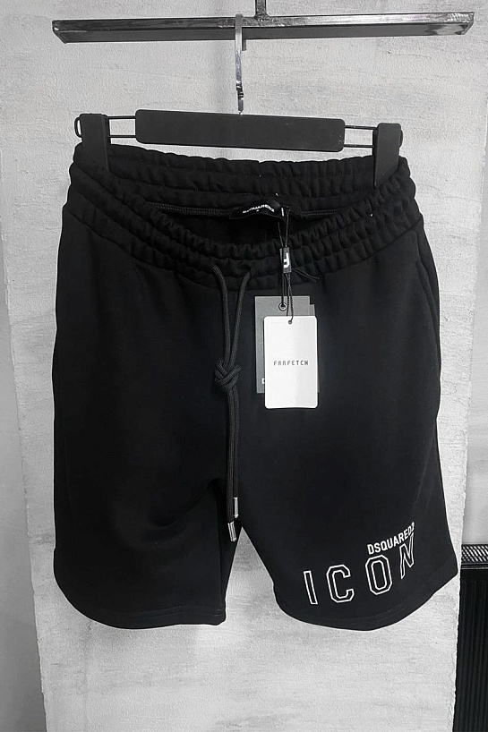 Шорты чёрного цвета Dsquared2 "ICON" logo-print