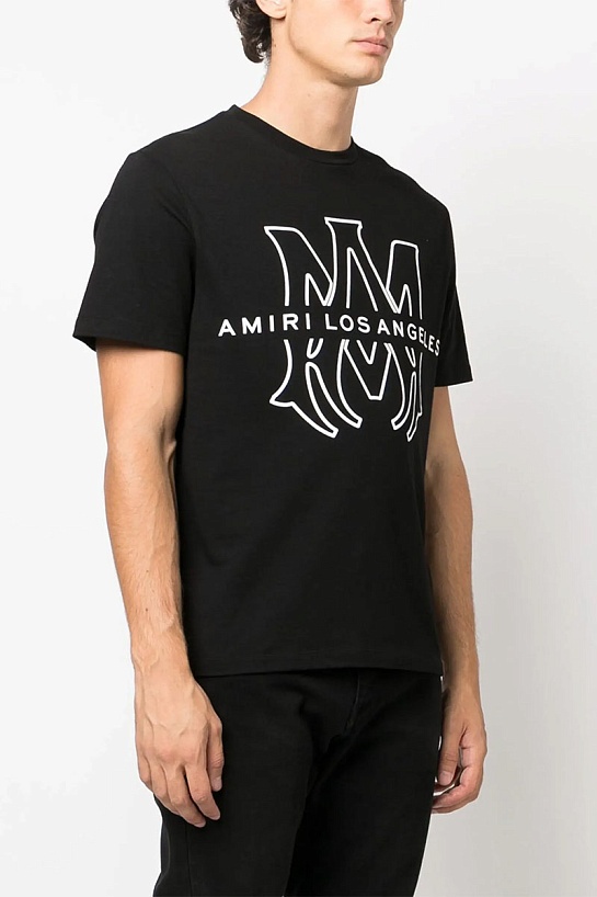 Мужская чёрная футболка Amiri Los Angeles