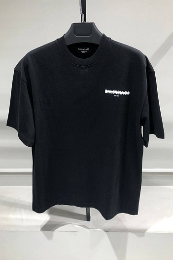 Чёрная оверсайз футболка Balenciaga Strike 1917   