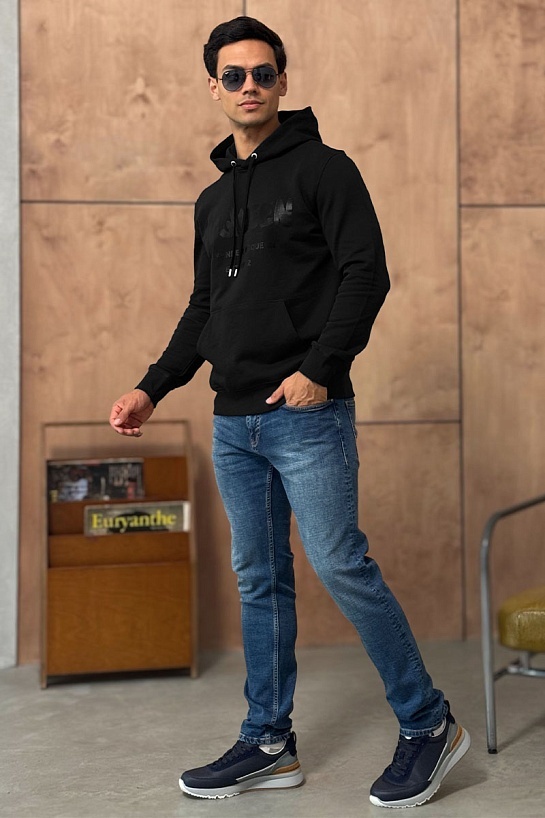 Чёрное худи Alexander McQueen graffiti logo-print