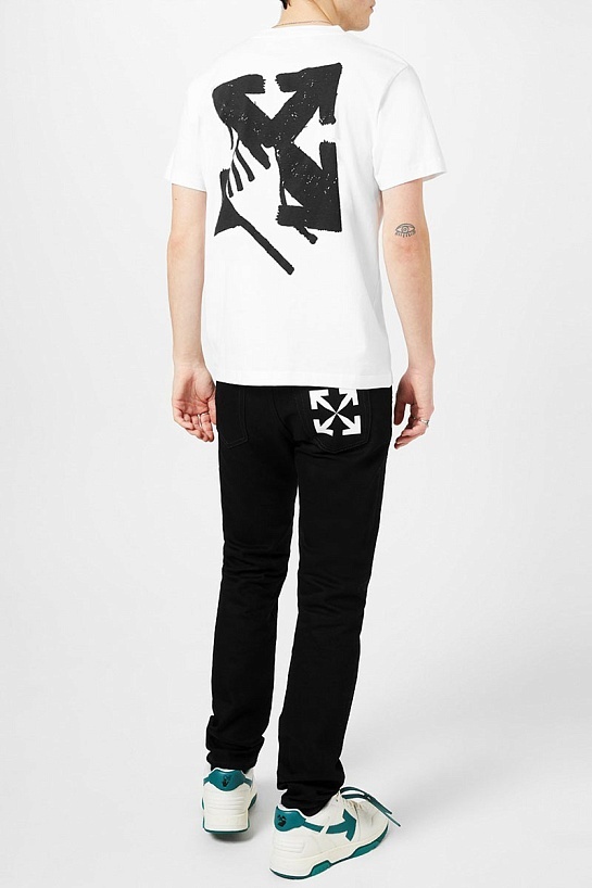 Белая оверсайз футболка Off-White Hand Arrow