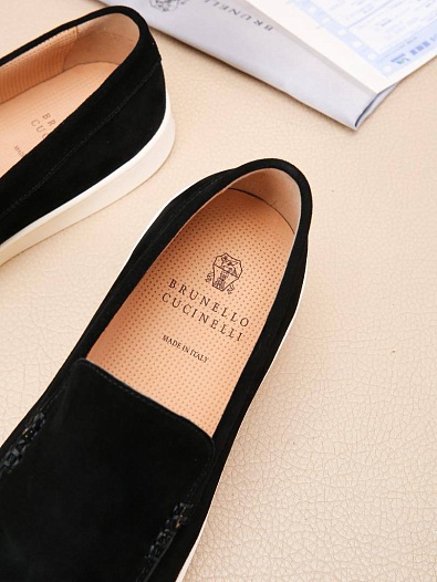 Мужские замшевые лоферы Brunello Cucinelli   