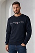 Свитшот тёмно-синего цвета Tommy Hilfiger logo-embroidered
