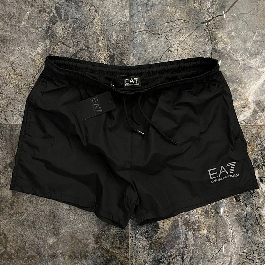 Мужские чёрные шорты Emporio Armani 7