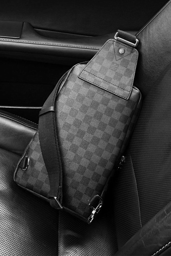 Кожаная сумка Louis Vuitton Avenue Sling Damier Graphite 21x31x9 см   