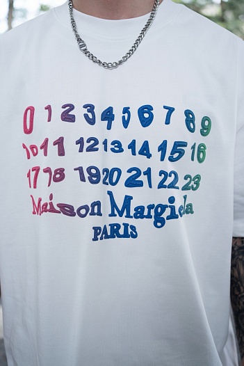 Белая оверсайз футболка Maison Margiela Premium   