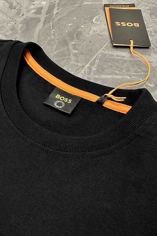 Мужская чёрная футболка Hugo Boss TDraw