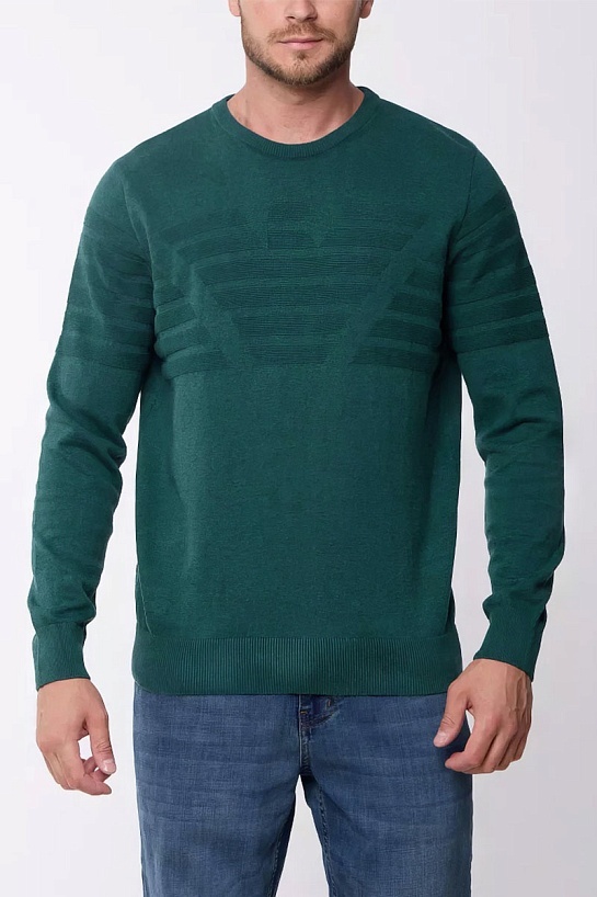 Мужской зелёный джемпер Emporio Armani