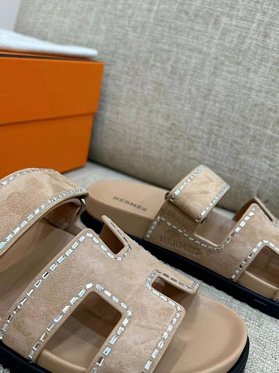 Женские сандалии Hermes Premium - Beige   