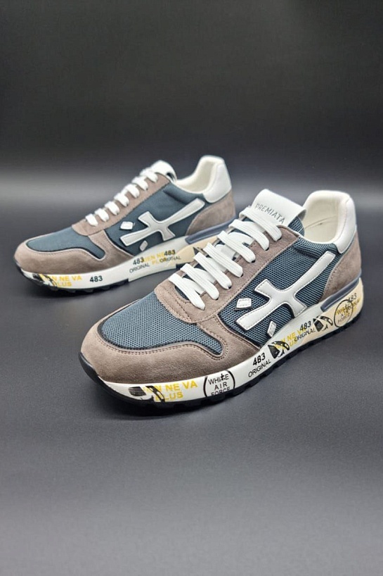 Замшевые кроссовки Premiata Mick - Beige / Grey