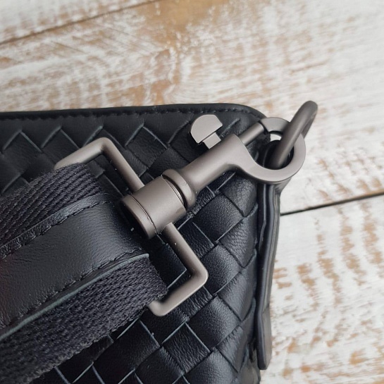 Кожаная сумка Bottega Veneta 27x26 см - Black