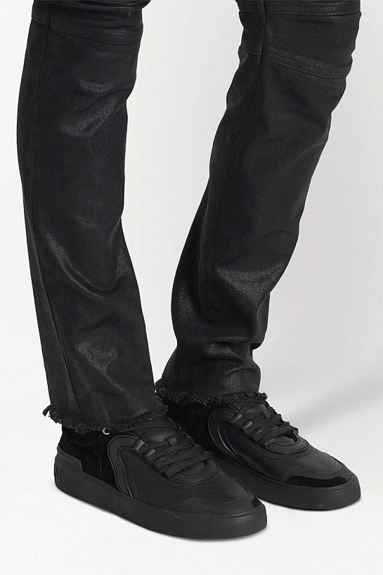Кожаные кроссовки Balmain B-Skate Low-Top - Black