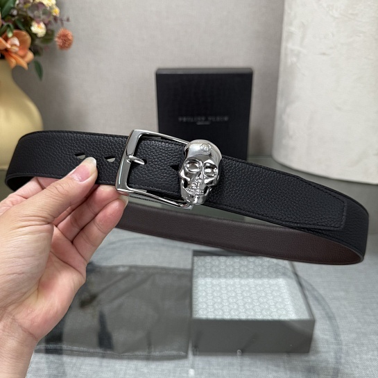 Кожаный ремень Philipp Plein Skull premium
