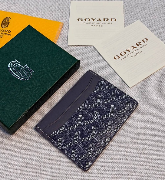 Кожаный кардхолдер Goyard Saint Sulpice premium 10.5x7 см