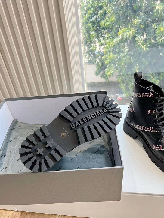 Женские кожаные ботинки Balenciaga Premium