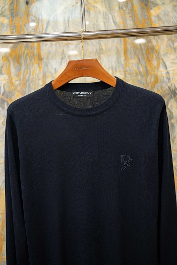 Мужской тёмно-синий джемпер Dolce & Gabbana premium   