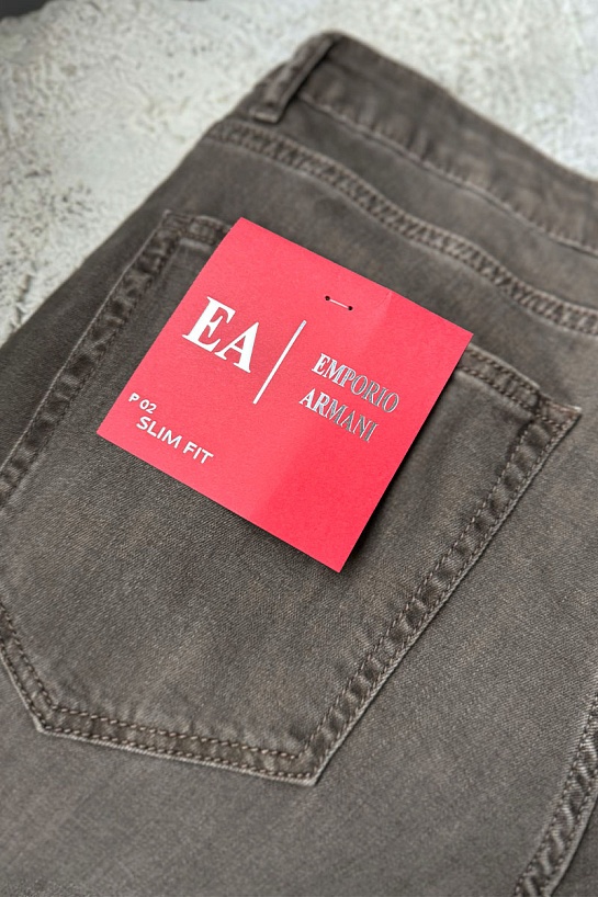 Мужские джинсы Emporio Armani slim fit - Brown
