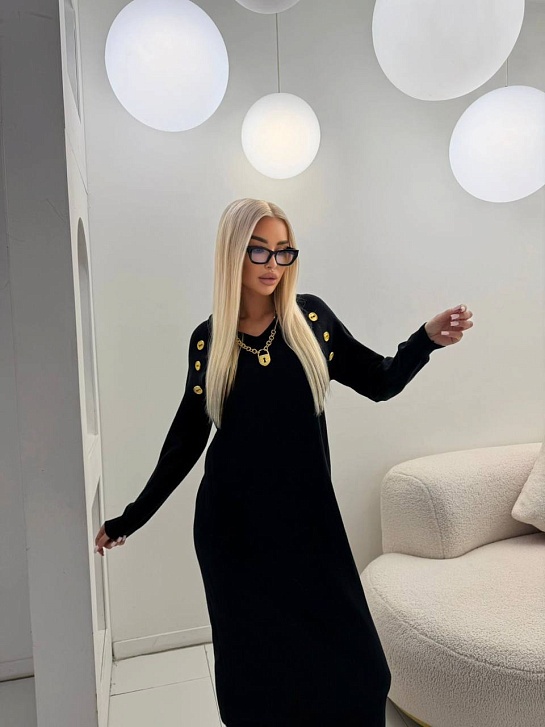 Женское чёрное платье Schiaparelli