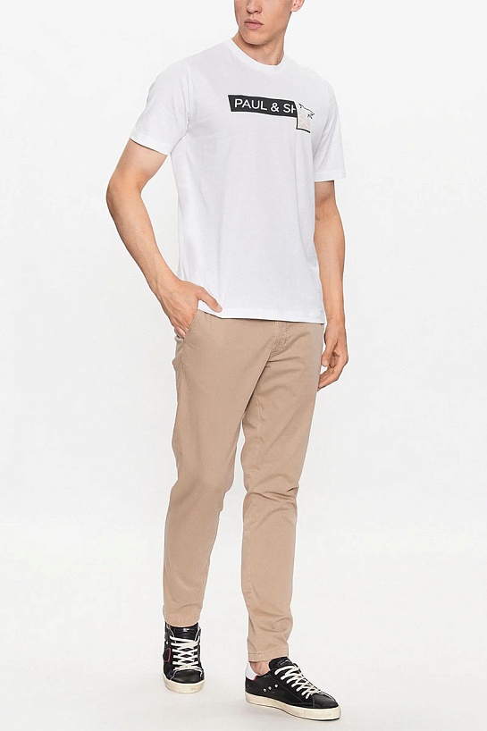 Футболка белого цвета Paul & Shark logo-print