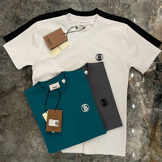 Футболка зелёного цвета Burberry Parker TB circle logo