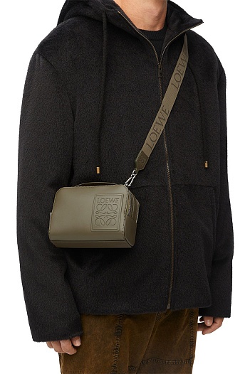 Кожаная сумка Loewe Mini Camera Crossbody 18x14 см - Green   