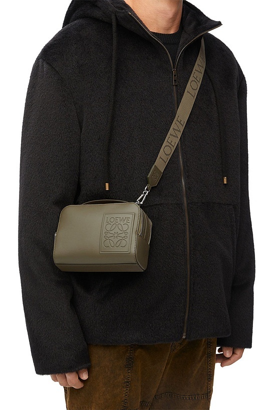 Кожаная сумка Loewe Mini Camera Crossbody 18x14 см - Green