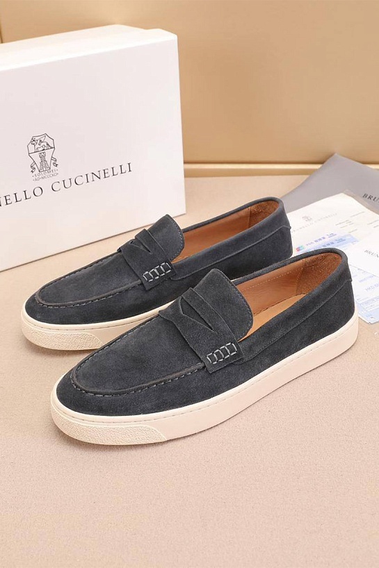 Мужские замшевые лоферы Brunello Cucinelli